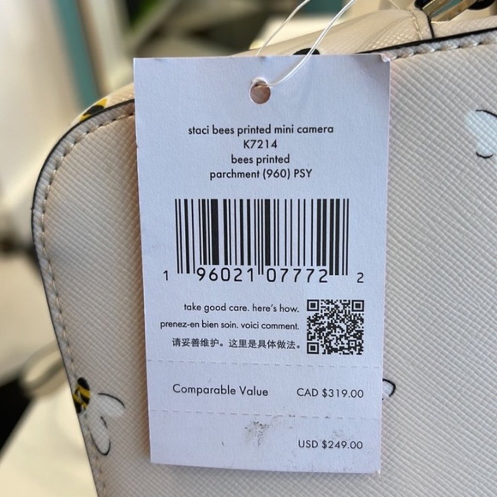 Kate Spade Staci Bee Mini Camera Bag Parchment Multi - Picture 8 of 15